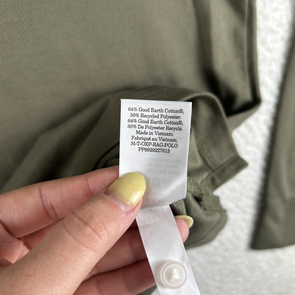 Everlane Polo Shirt Mens Large Raglan Solid Performance Stretch Long Sleeve NEW - Picture 9 of 15